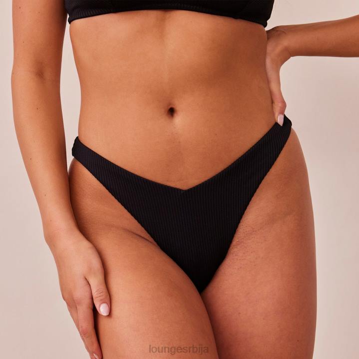 ребрасте гаћице у облику троугла Жене Lounge Доњи веш JPFL511 црн