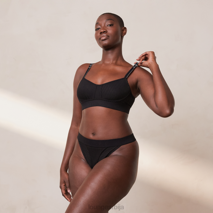 сет голих грудњака и танги Жене Lounge Доњи веш JPFL175 црн