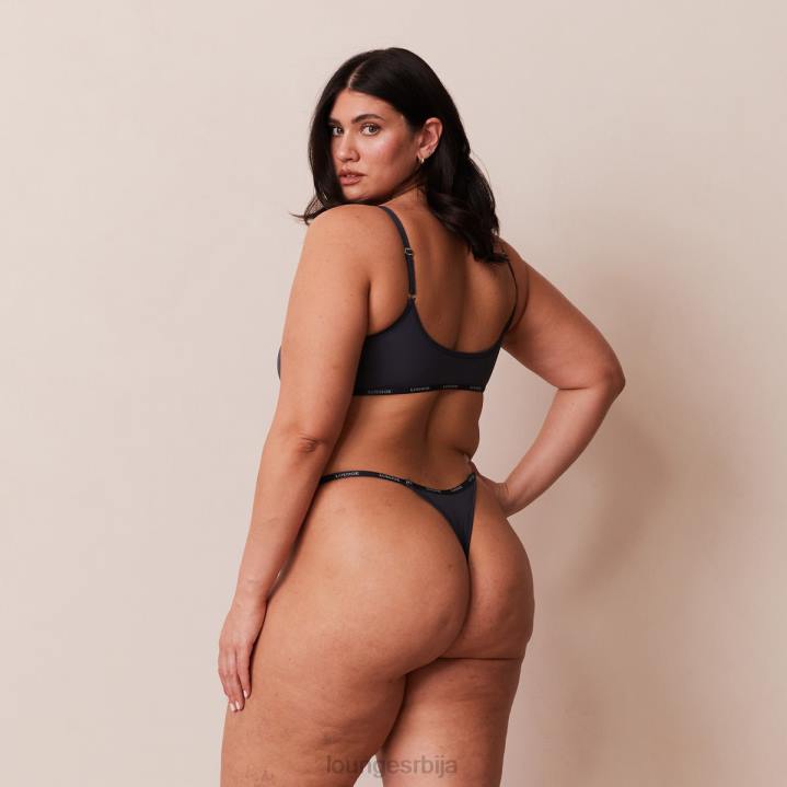 есенцијални сет са кратким рукавима и тангицама/гаћицама Жене Lounge Доњи веш JPFL179 плави угаљ