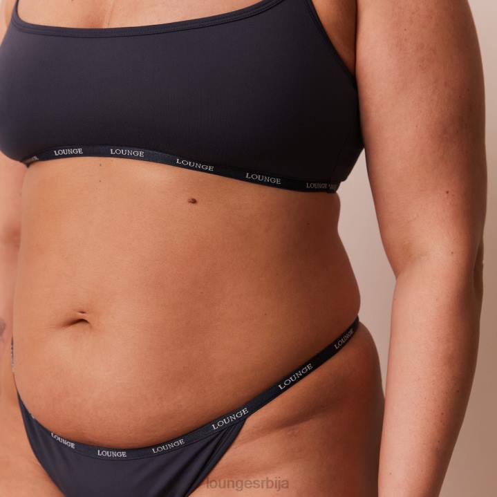 есенцијални сет са кратким рукавима и тангицама/гаћицама Жене Lounge Доњи веш JPFL179 плави угаљ