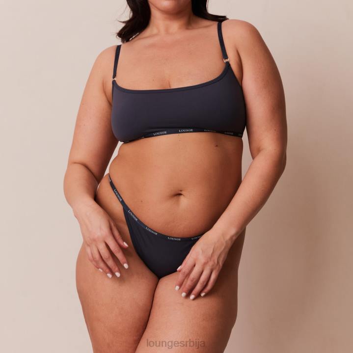 есенцијални сет са кратким рукавима и тангицама/гаћицама Жене Lounge Доњи веш JPFL179 плави угаљ