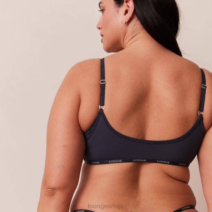 есенцијални сет са кратким рукавима и тангицама/гаћицама Жене Lounge Доњи веш JPFL179 плави угаљ