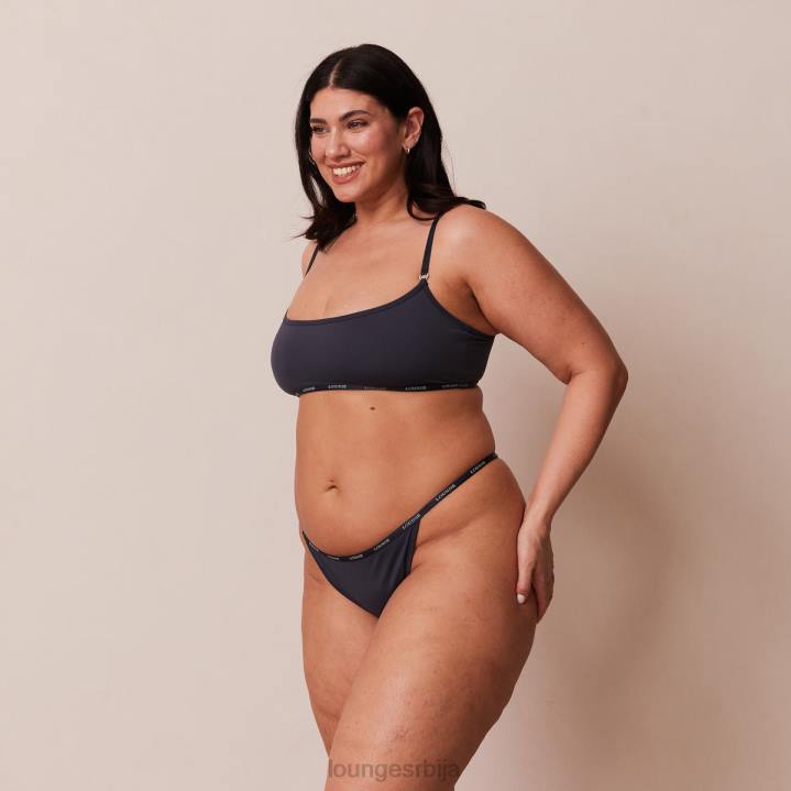 есенцијални сет са кратким рукавима и тангицама/гаћицама Жене Lounge Доњи веш JPFL179 плави угаљ