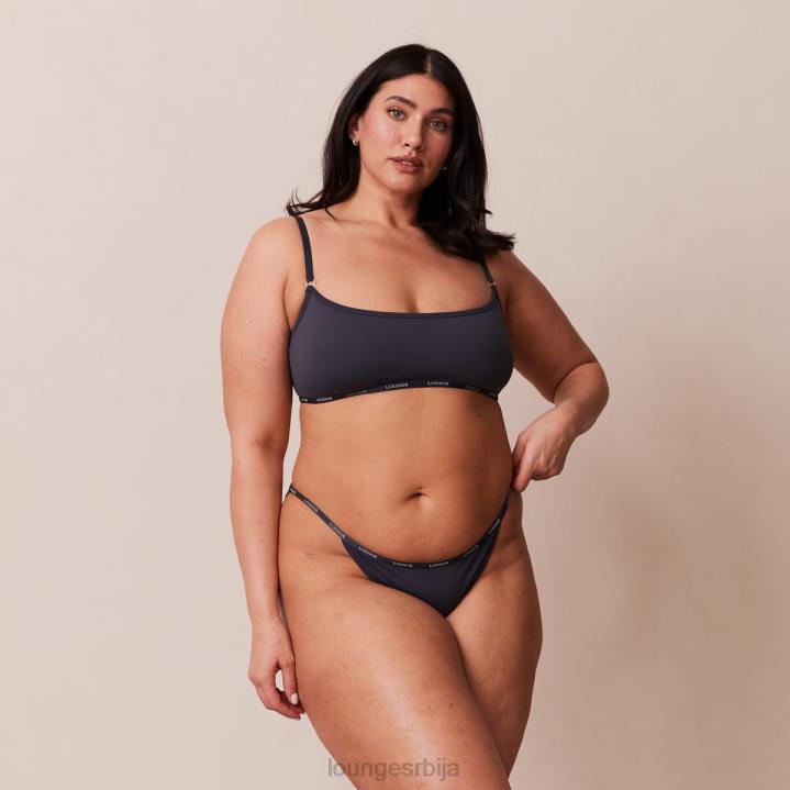 есенцијални сет са кратким рукавима и тангицама/гаћицама Жене Lounge Доњи веш JPFL179 плави угаљ