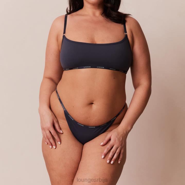 есенцијални сет са кратким рукавима и тангицама/гаћицама Жене Lounge Доњи веш JPFL179 плави угаљ
