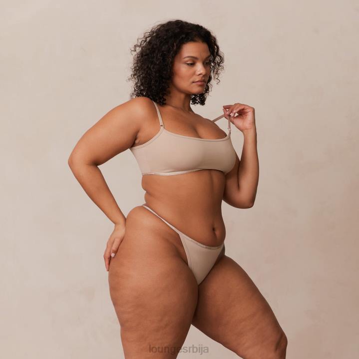 есенцијални сет са кратким рукавима и тангицама/гаћицама Жене Lounge Доњи веш JPFL180 минк