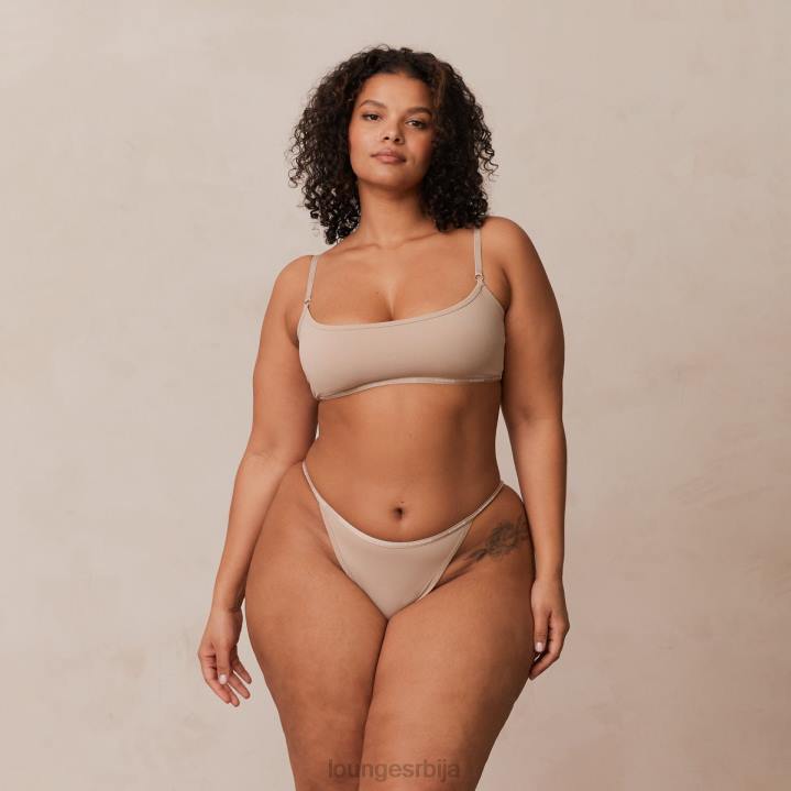 есенцијални сет са кратким рукавима и тангицама/гаћицама Жене Lounge Доњи веш JPFL180 минк