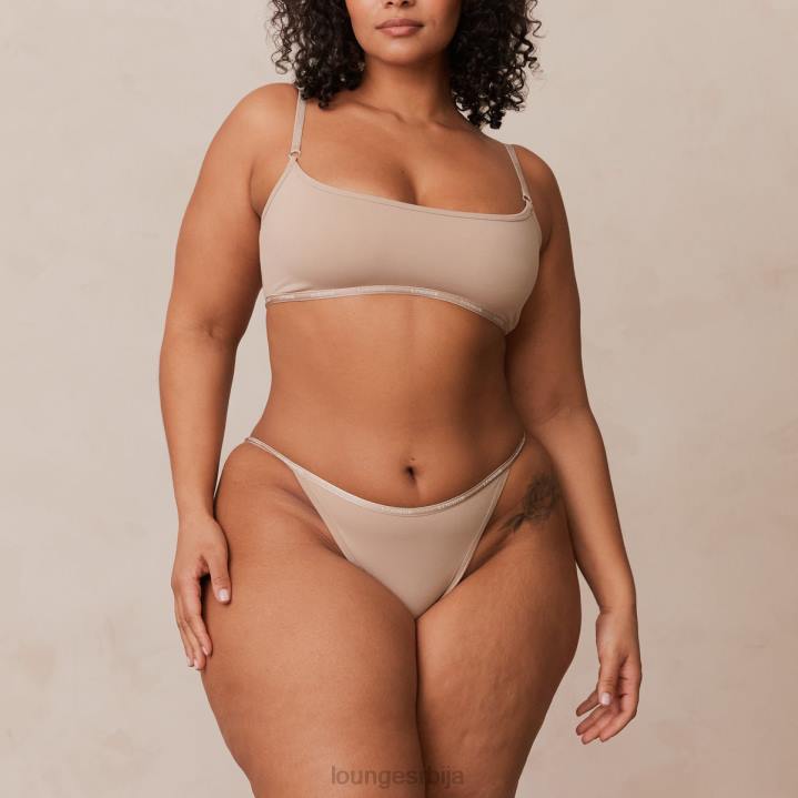 есенцијални сет са кратким рукавима и тангицама/гаћицама Жене Lounge Доњи веш JPFL180 минк