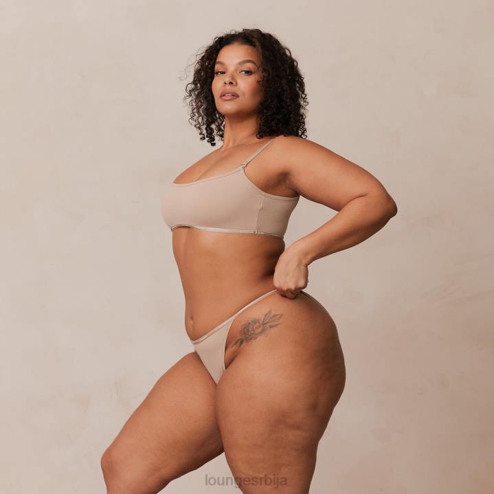 есенцијални сет са кратким рукавима и тангицама/гаћицама Жене Lounge Доњи веш JPFL180 минк