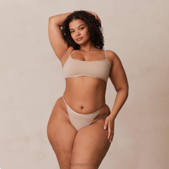 есенцијални сет са кратким рукавима и тангицама/гаћицама Жене Lounge Доњи веш JPFL180 минк