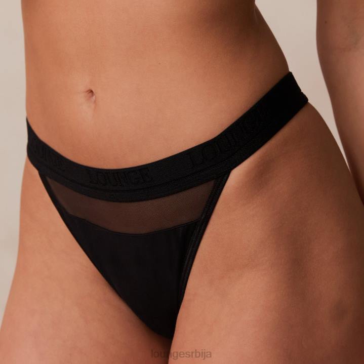 мрежасти грудњак и танге/гаћице сет Жене Lounge Доњи веш JPFL183 црн