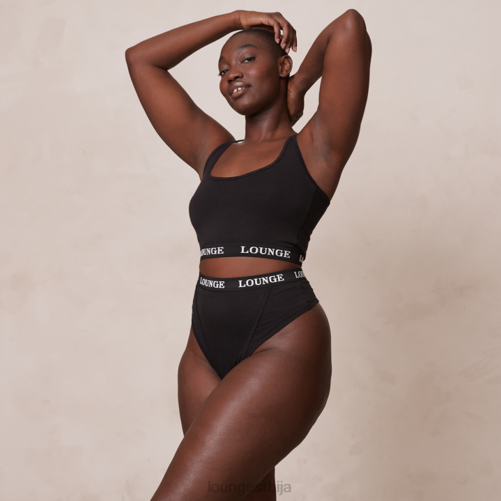 Бамбус основни комплет бралет и танге/гаћица Жене Lounge Доњи веш JPFL193 црн