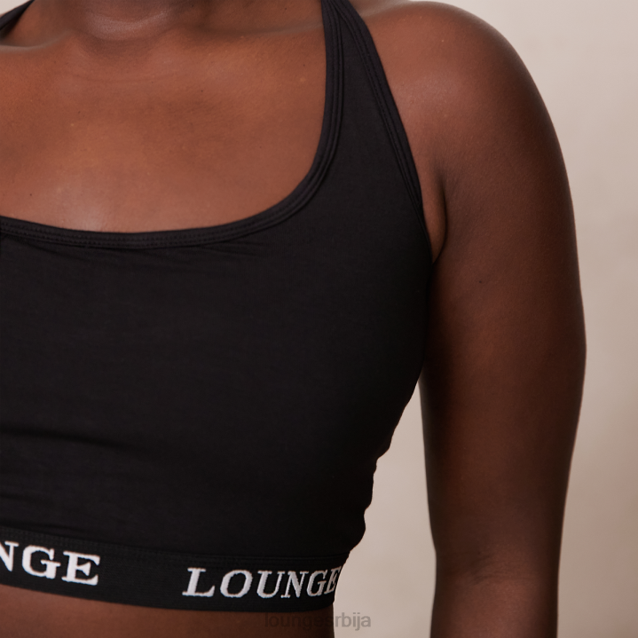 Бамбус основни комплет бралет и танге/гаћица Жене Lounge Доњи веш JPFL193 црн