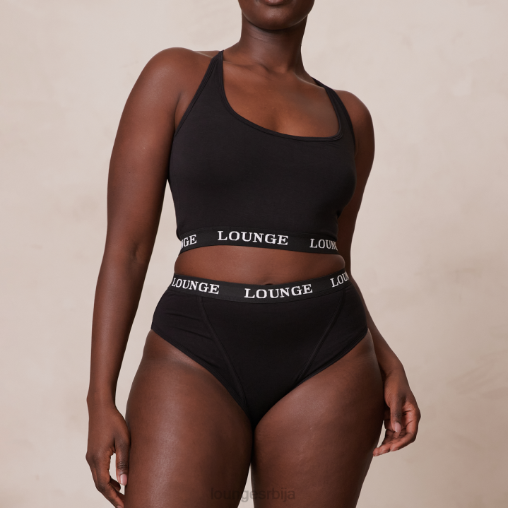 Бамбус основни комплет бралет и танге/гаћица Жене Lounge Доњи веш JPFL193 црн
