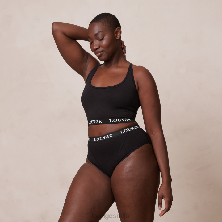 Бамбус основни комплет бралет и танге/гаћица Жене Lounge Доњи веш JPFL193 црн