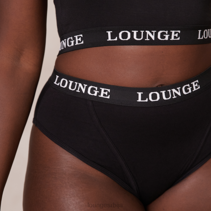 Бамбус основни комплет бралет и танге/гаћица Жене Lounge Доњи веш JPFL193 црн