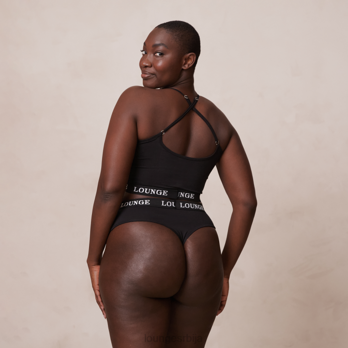 Бамбус основни комплет бралет и танге/гаћица Жене Lounge Доњи веш JPFL193 црн