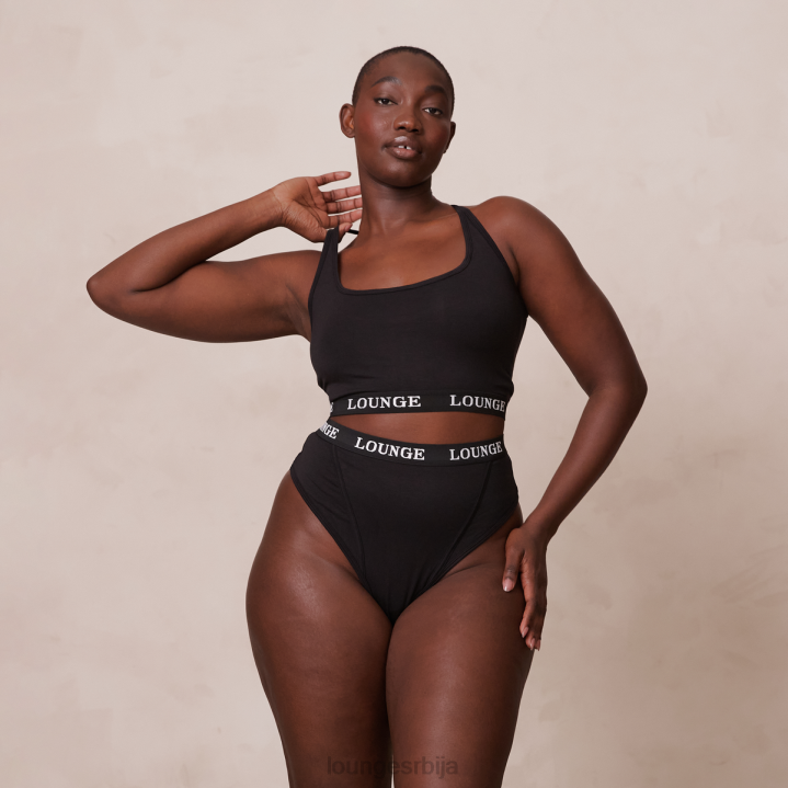 Бамбус основни комплет бралет и танге/гаћица Жене Lounge Доњи веш JPFL193 црн
