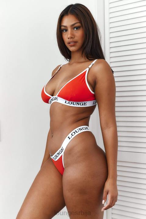 сет грудњака и танги/гаћица од бамбуса Жене Lounge Доњи веш JPFL194 црвена