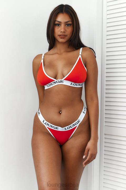 сет грудњака и танги/гаћица од бамбуса Жене Lounge Доњи веш JPFL194 црвена