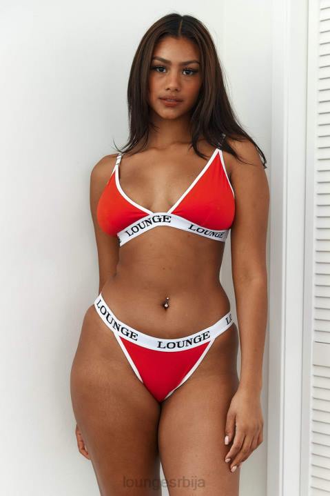 сет грудњака и танги/гаћица од бамбуса Жене Lounge Доњи веш JPFL194 црвена