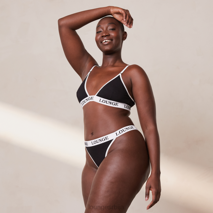 сет грудњака и танги/гаћица од бамбуса Жене Lounge Доњи веш JPFL195 црн