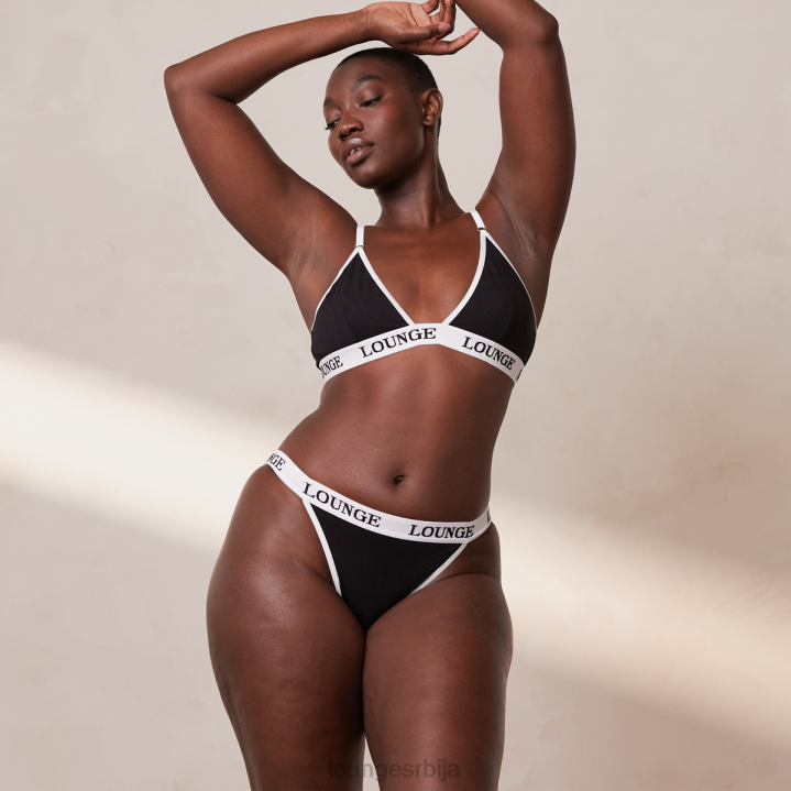 сет грудњака и танги/гаћица од бамбуса Жене Lounge Доњи веш JPFL195 црн
