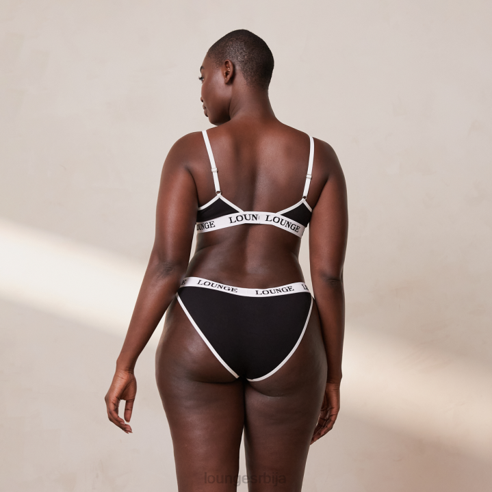 сет грудњака и танги/гаћица од бамбуса Жене Lounge Доњи веш JPFL195 црн
