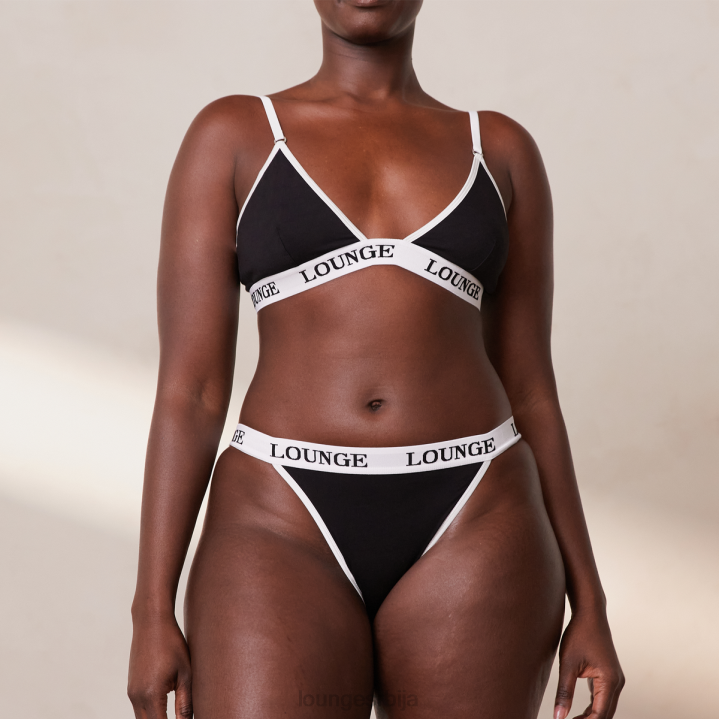сет грудњака и танги/гаћица од бамбуса Жене Lounge Доњи веш JPFL195 црн