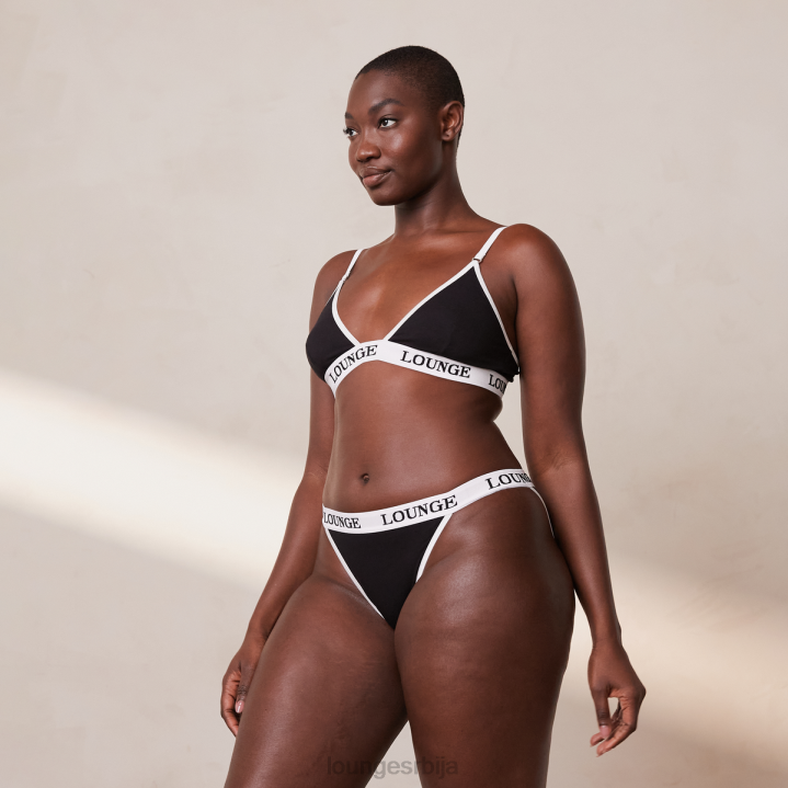 сет грудњака и танги/гаћица од бамбуса Жене Lounge Доњи веш JPFL195 црн