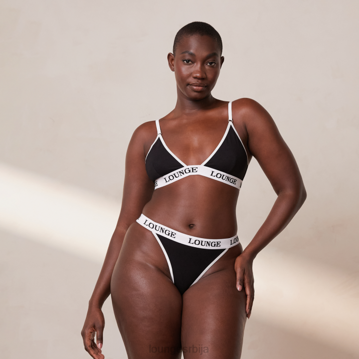 сет грудњака и танги/гаћица од бамбуса Жене Lounge Доњи веш JPFL195 црн