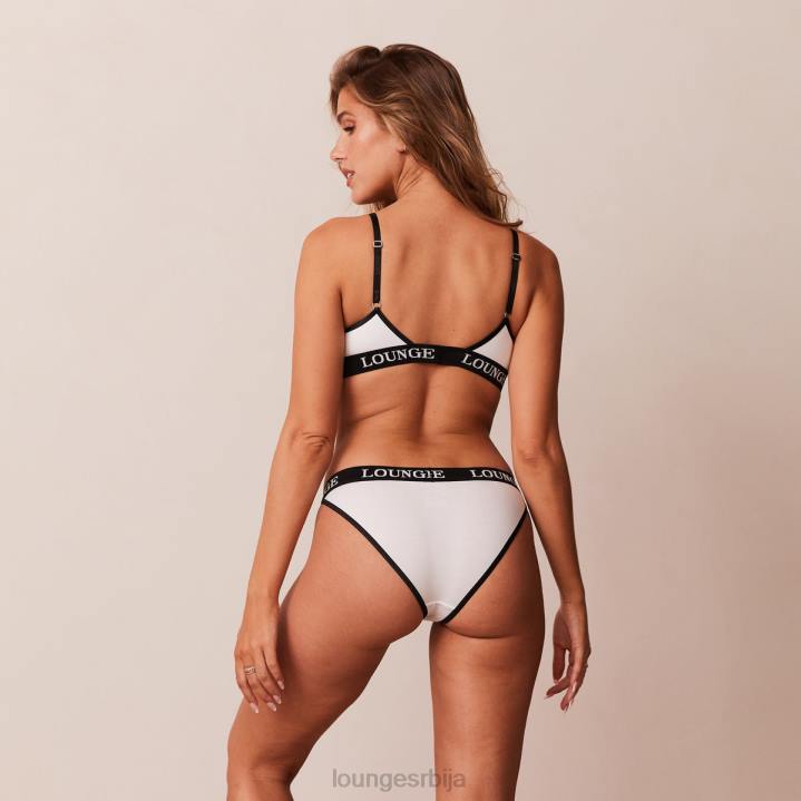 сет грудњака и танги/гаћица од бамбуса Жене Lounge Доњи веш JPFL199 бео