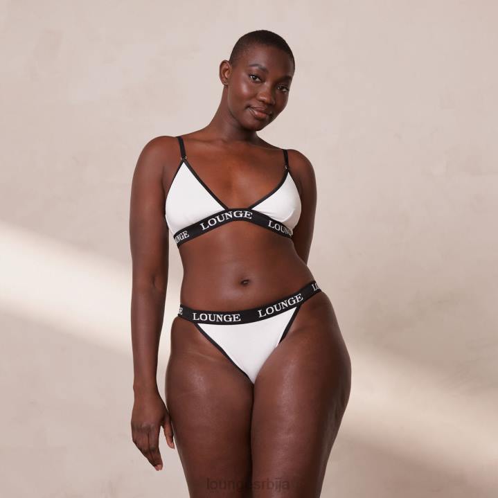 сет грудњака и танги/гаћица од бамбуса Жене Lounge Доњи веш JPFL199 бео
