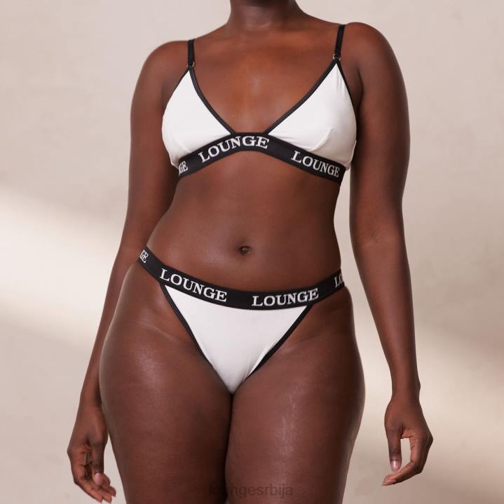 сет грудњака и танги/гаћица од бамбуса Жене Lounge Доњи веш JPFL199 бео
