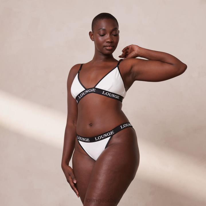 сет грудњака и танги/гаћица од бамбуса Жене Lounge Доњи веш JPFL199 бео