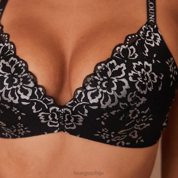 чипкани магични грудњак и танги сет Жене Lounge Доњи веш JPFL201 црн