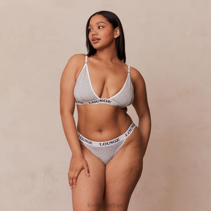 сет грудњака и танги/гаћица од бамбуса Жене Lounge Доњи веш JPFL202 сива