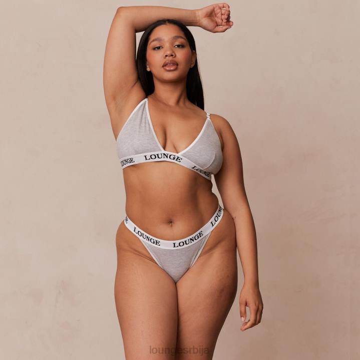 сет грудњака и танги/гаћица од бамбуса Жене Lounge Доњи веш JPFL202 сива