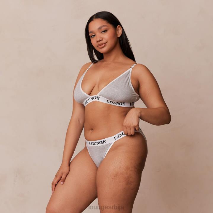 сет грудњака и танги/гаћица од бамбуса Жене Lounge Доњи веш JPFL202 сива