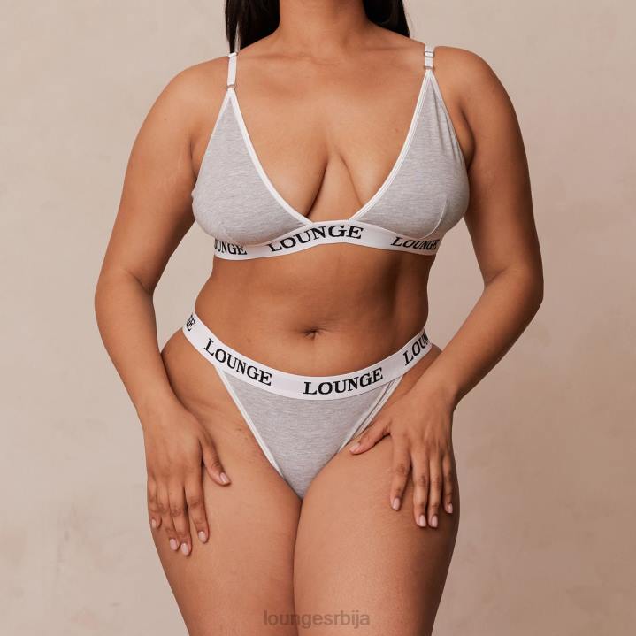 сет грудњака и танги/гаћица од бамбуса Жене Lounge Доњи веш JPFL202 сива
