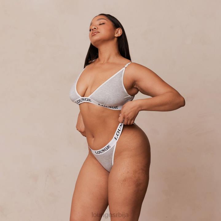 сет грудњака и танги/гаћица од бамбуса Жене Lounge Доњи веш JPFL202 сива