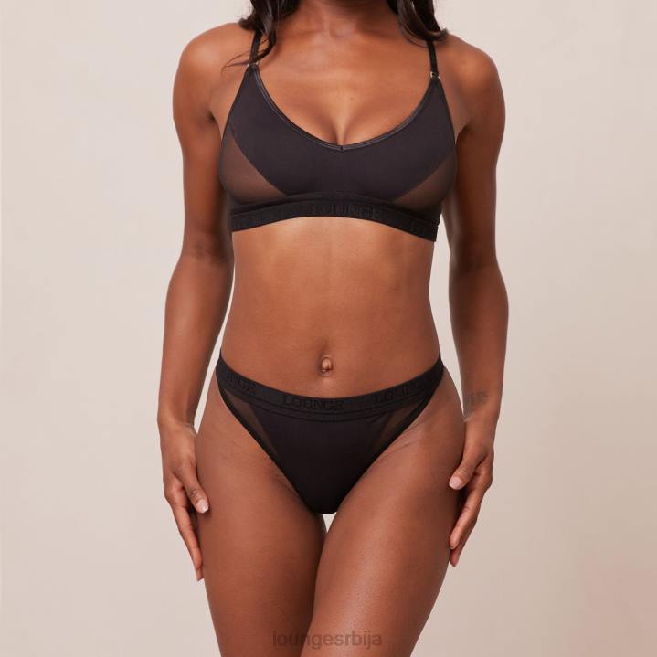 сет мрежастих грудњака и тангица/гаћица Жене Lounge Доњи веш JPFL205 црн