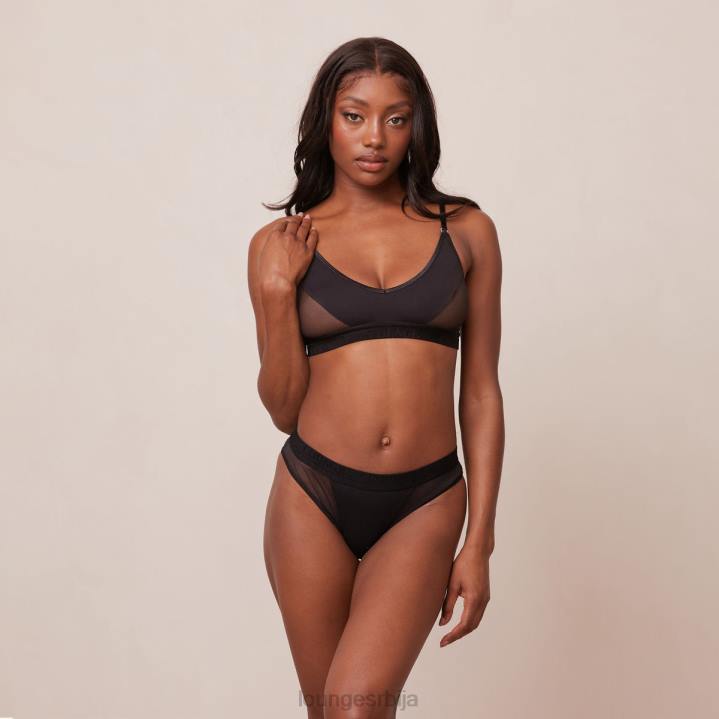 сет мрежастих грудњака и тангица/гаћица Жене Lounge Доњи веш JPFL205 црн