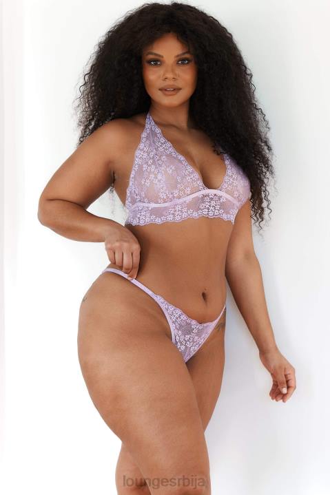 Чипкани троугласти грудњак и танге/гаћице сет Жене Lounge Доњи веш JPFL207 лила