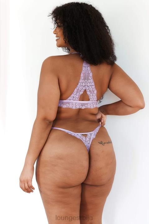Чипкани троугласти грудњак и танге/гаћице сет Жене Lounge Доњи веш JPFL207 лила