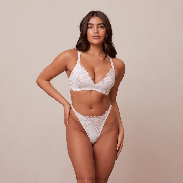 чипкани магични грудњак и танги сет Жене Lounge Доњи веш JPFL208 бео