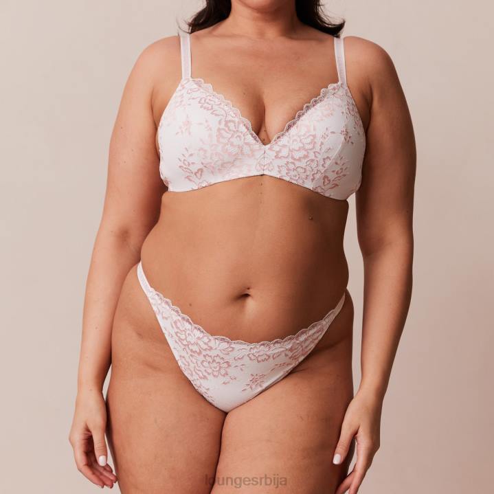 чипкани магични грудњак и танги сет Жене Lounge Доњи веш JPFL208 бео