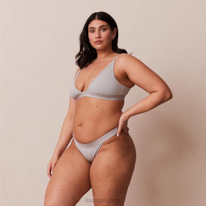 Комплет грудњака и тангица/гаћица од бамбуса минималног троугла Жене Lounge Доњи веш JPFL214 сива