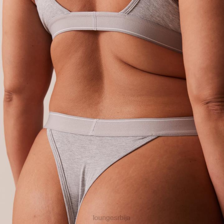 Комплет грудњака и тангица/гаћица од бамбуса минималног троугла Жене Lounge Доњи веш JPFL214 сива