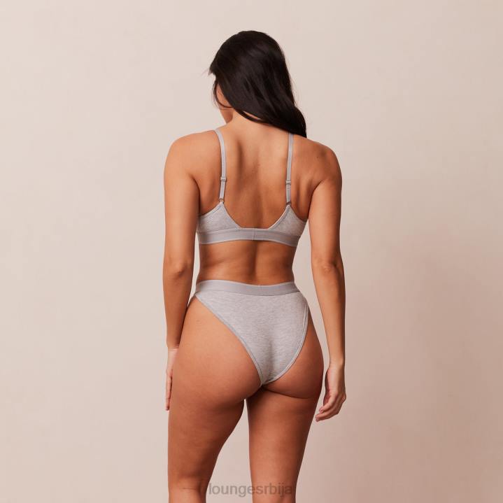 Комплет грудњака и тангица/гаћица од бамбуса минималног троугла Жене Lounge Доњи веш JPFL214 сива